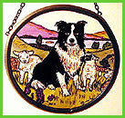 Collie Dogs & Lambs - Roundelette