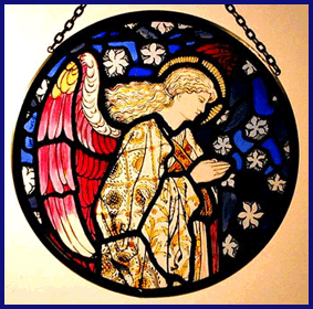 William Morris - Praying Angel Roundel