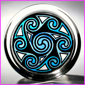 Celtic Swirls Paperweight - Blue 