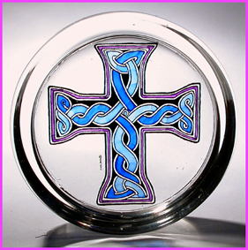 Donegal Cross - Blue Paperweight