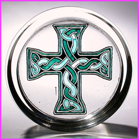 Donegal Cross - Green Paperweight