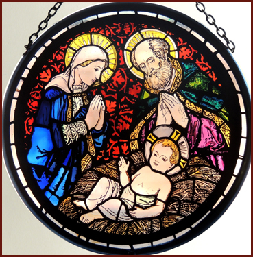 Holy Family, Nativity Rose Window, St. John's Cathedral, Brisbane, Australia