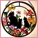 Black Cats and Auriculas - 6" Roundel