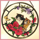 Kittens and Butterfly - 6" Roundel