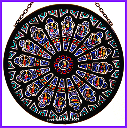 'Notre Dame Cathedral, Paris - North Rose Window (detail)
