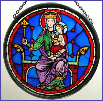 Notre Dame Cathedral - Madonna from the West Rose Window