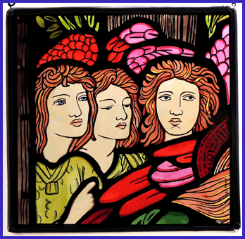 Pre-Raphaelite Trio of Angels, Winchester Cathedral