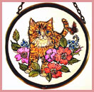 Kitten and Roses - 4" Roundel