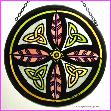Triskeles and Leaf Cross - Grey