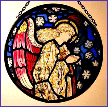 William Morris -  Praying Angel Roundel