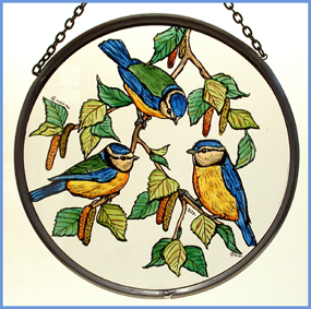 Blue Tits -  6" Roundel