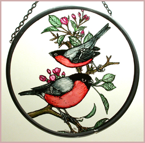 Bullfinches - 6" Roundel