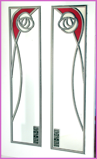 Small Designer Mirrors - matching pairs of Mackintosh design mirrors