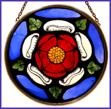 Tudor Rose Stained Glass Motif