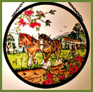 Autumn Ploughing -  6" Roundel