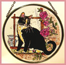 Black and White Cat - 6" Roundel