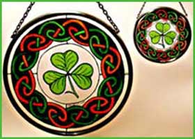 Celtic Shamrock Window Roundel